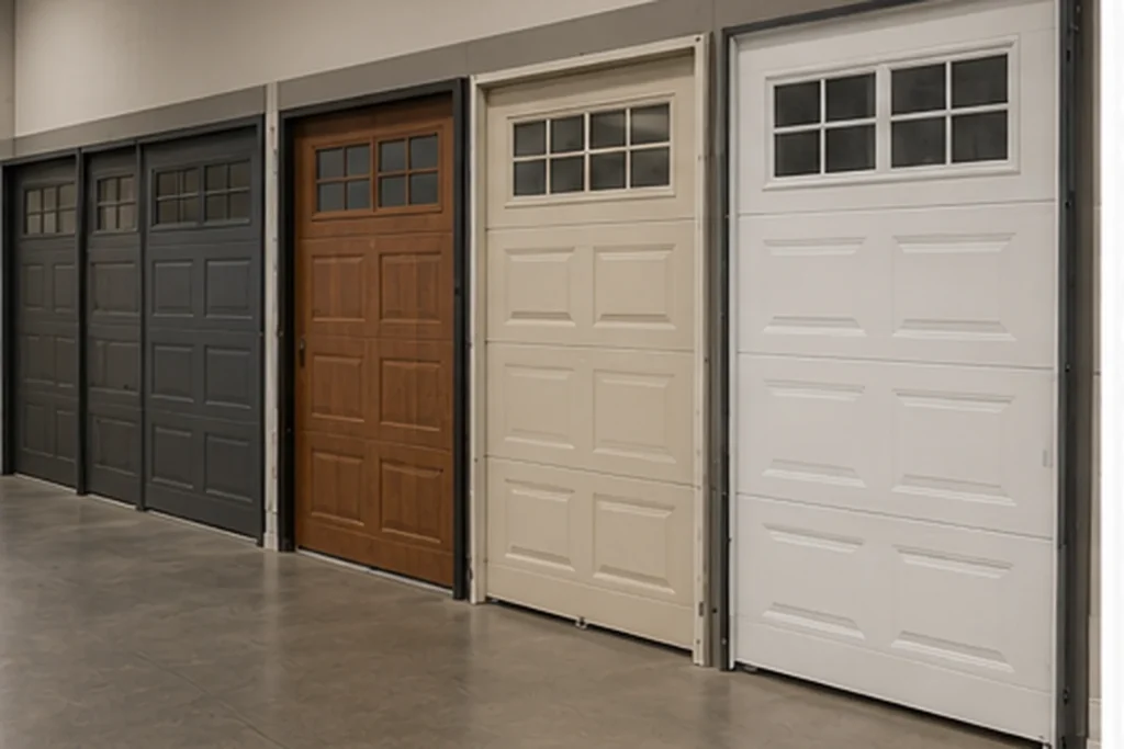 Garage Door Supplier comparing steel panel construction at a Tempe - AZ townhouse garage entrance